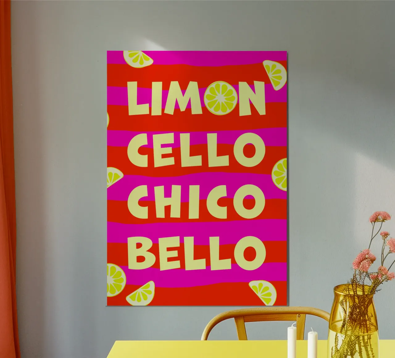 limoncello. chicobello. poster con telaio in alluminio da FRICKE DESIGN