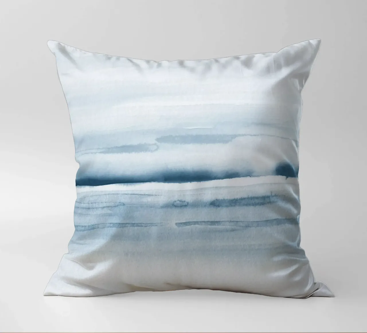 Blauwe zeegolven kussen van NouveauPrints