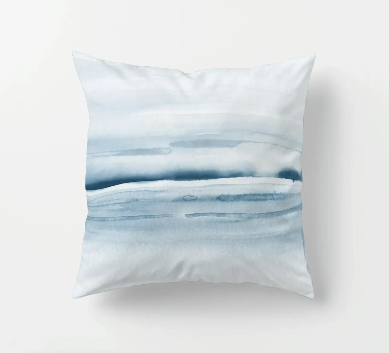 Blauwe zeegolven kussen van NouveauPrints