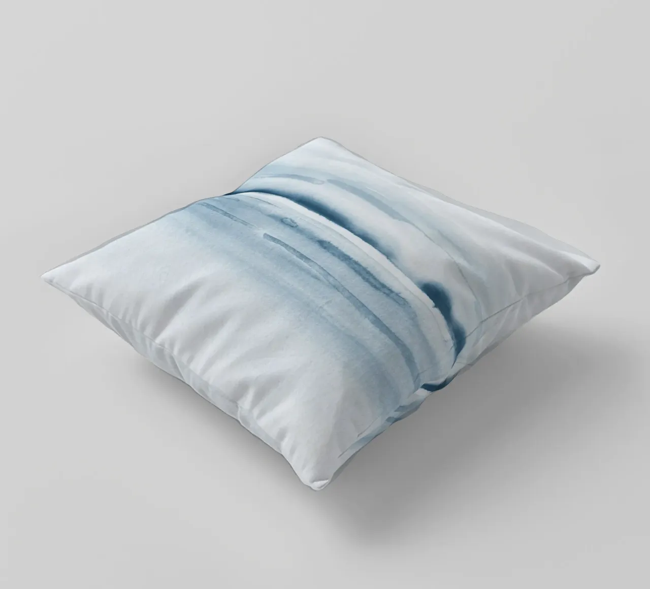 Blauwe zeegolven kussen van NouveauPrints