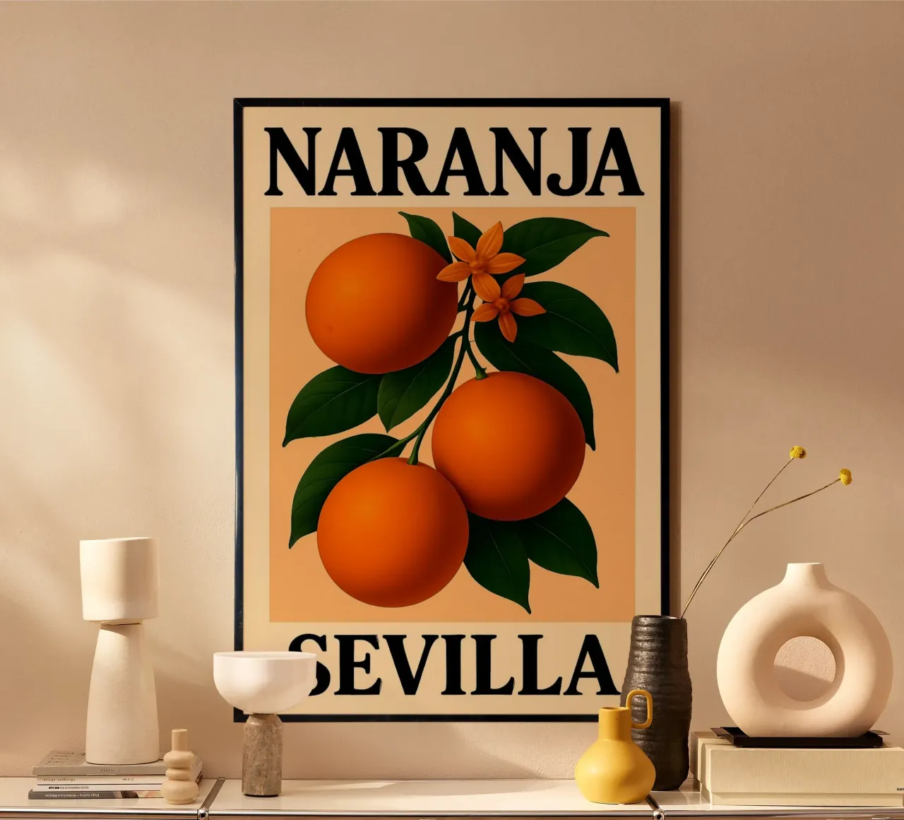 Stampa botanica d'epoca in arancio di Siviglia poster da inspirational quote
