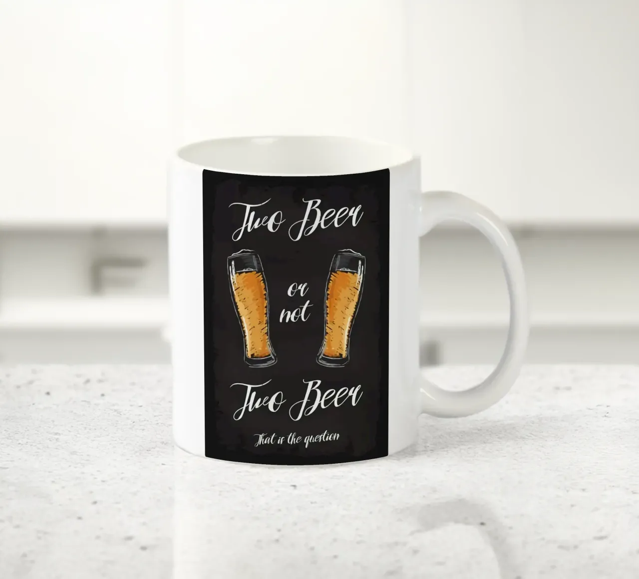 Due bicchieri di birra Arte digitale tazza in ceramica da Jodie Art