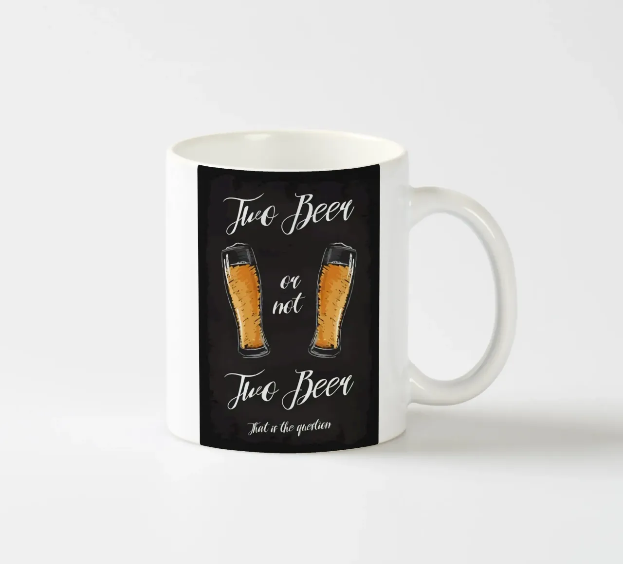 Due bicchieri di birra Arte digitale tazza in ceramica da Jodie Art