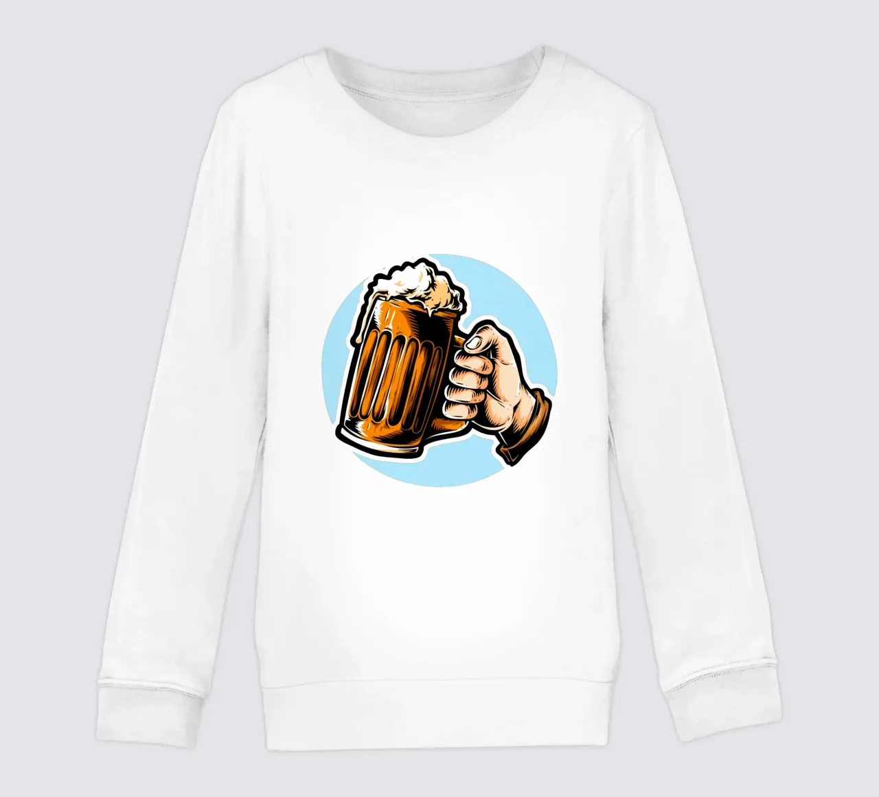 Drinking Beer With Me Artwork kids sweatshirt by Jodie Art