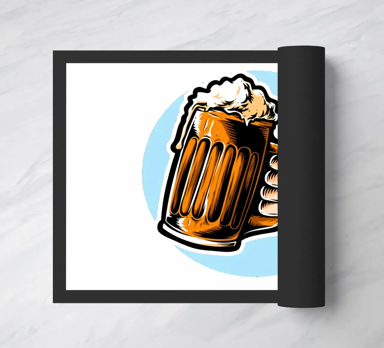 Bier drinken met mij kunstwerk deurmat van Jodie Art