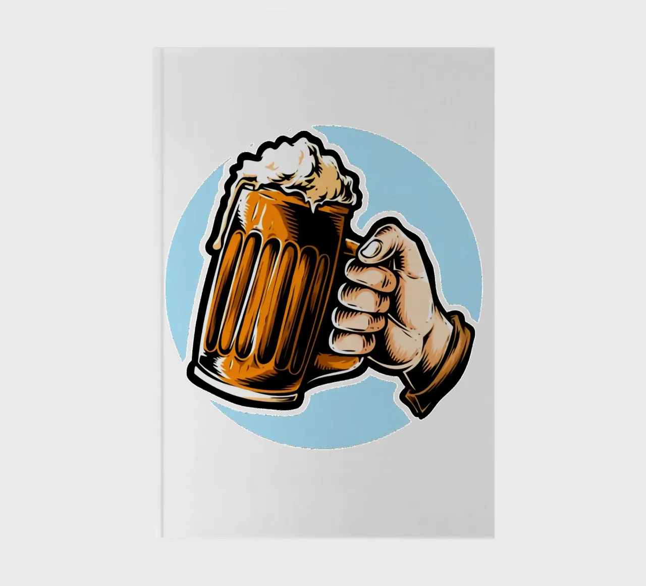 Drinking Beer With Me Artwork notebook by Jodie Art