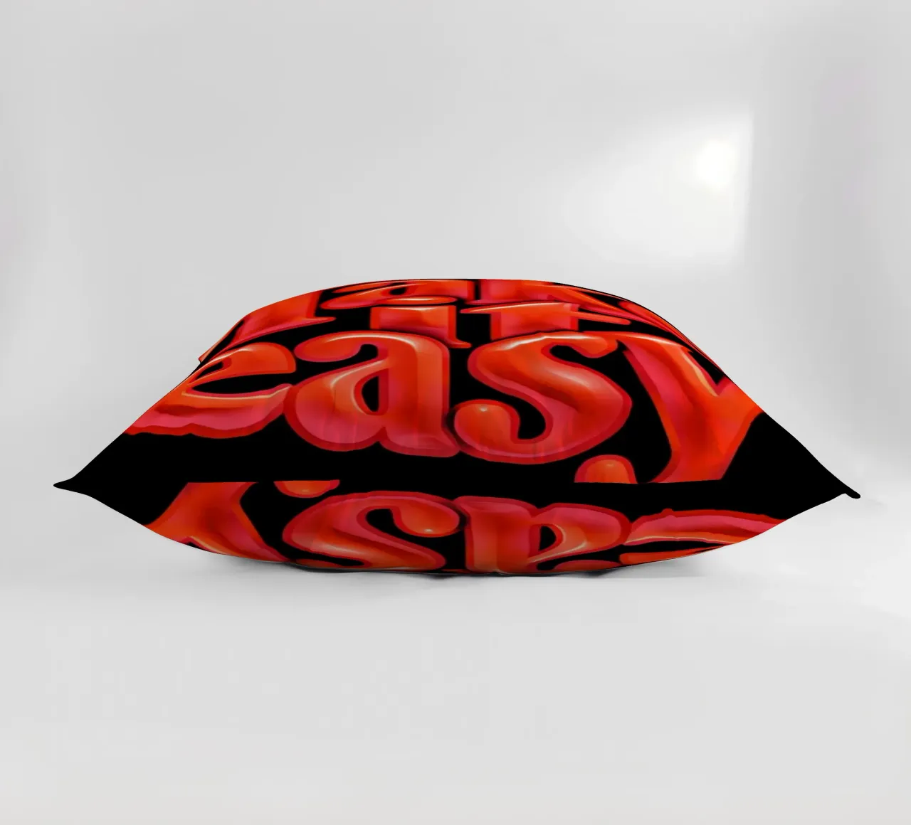 Rilassarsi e ricaricarsi: Vibrante 3D rosso lucido "Take It Easy" cuscino da inspirational quote