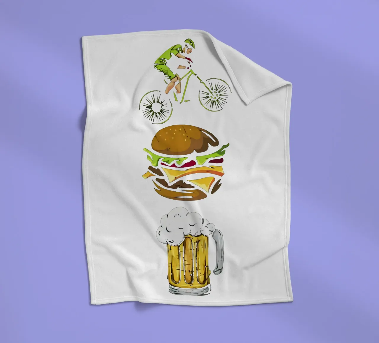 Il buon equilibrio della vita bevendo birra coperta in pile da Jodie Art