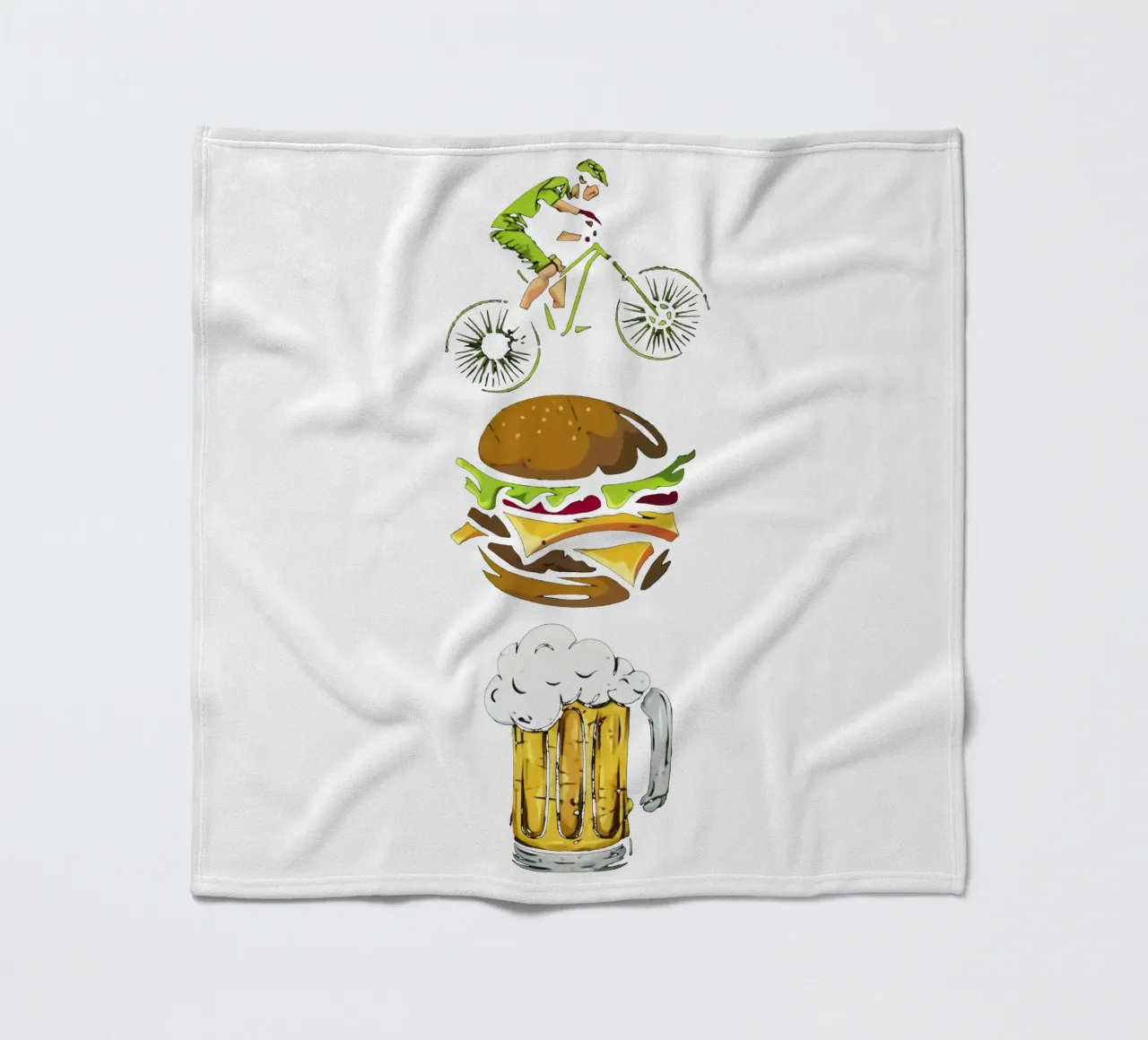 Il buon equilibrio della vita bevendo birra coperta in pile da Jodie Art
