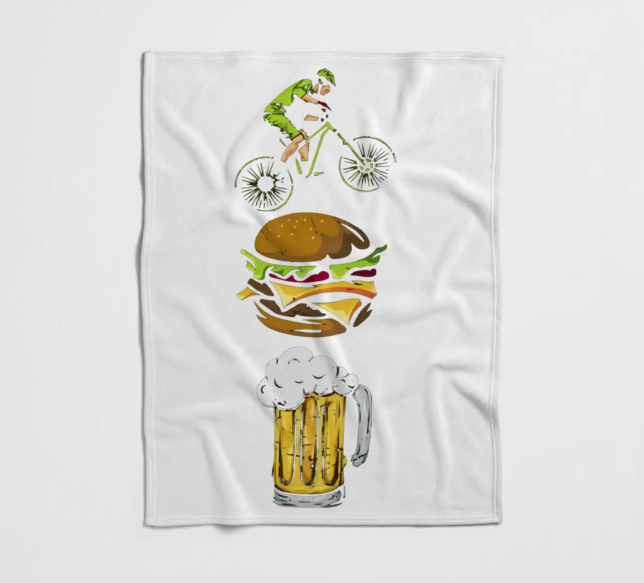 Il buon equilibrio della vita bevendo birra coperta in pile da Jodie Art