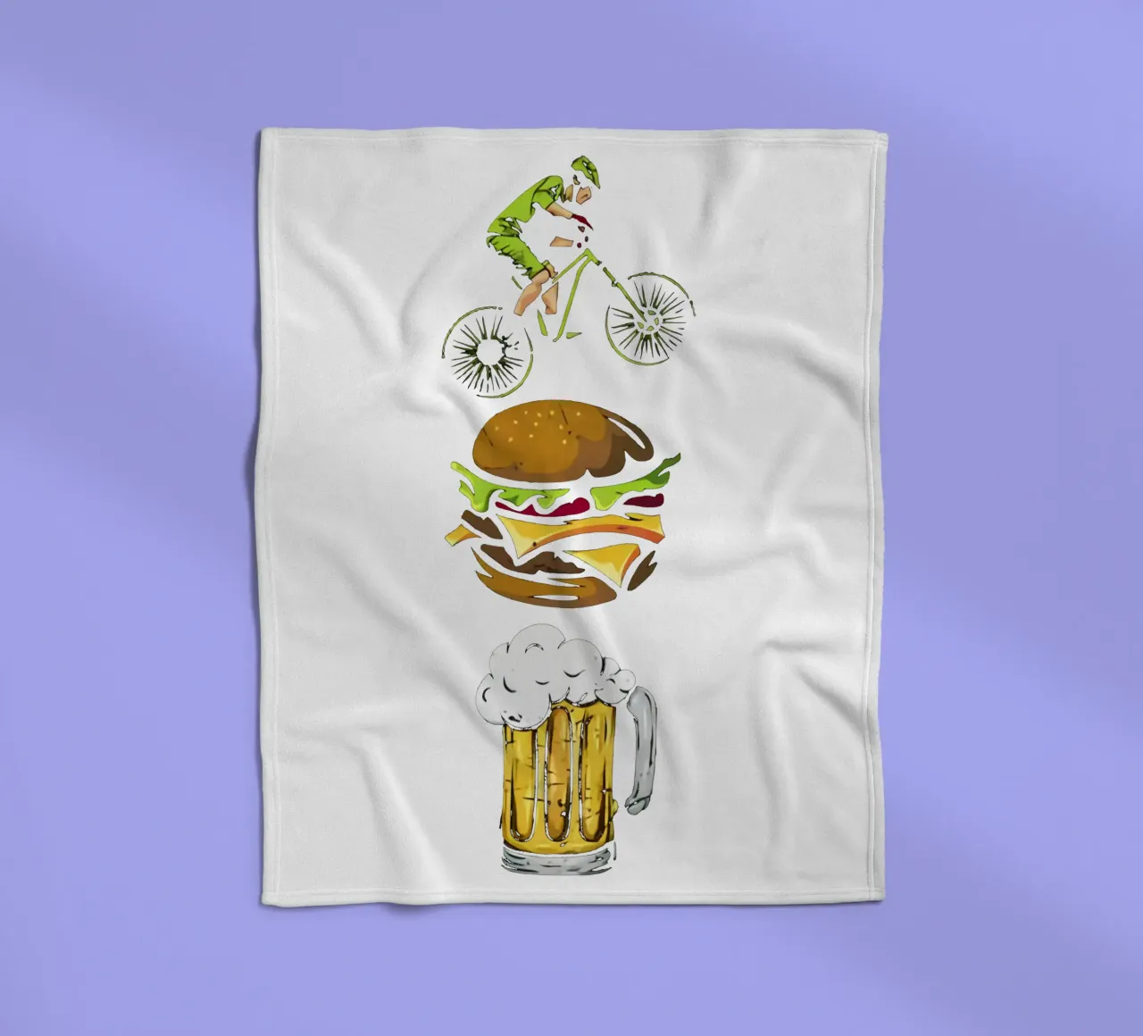 Il buon equilibrio della vita bevendo birra coperta in pile da Jodie Art