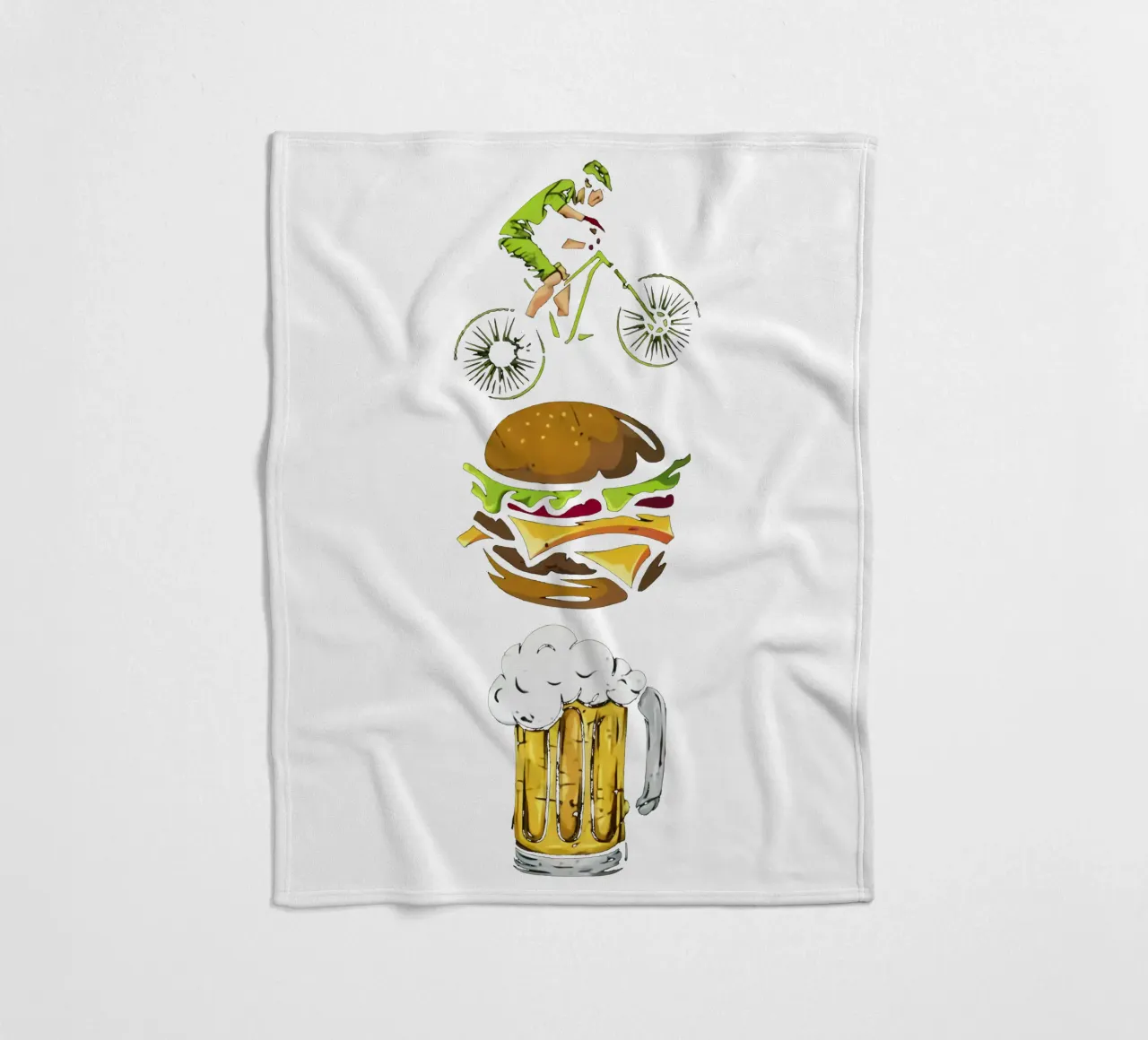 Il buon equilibrio della vita bevendo birra coperta in pile da Jodie Art