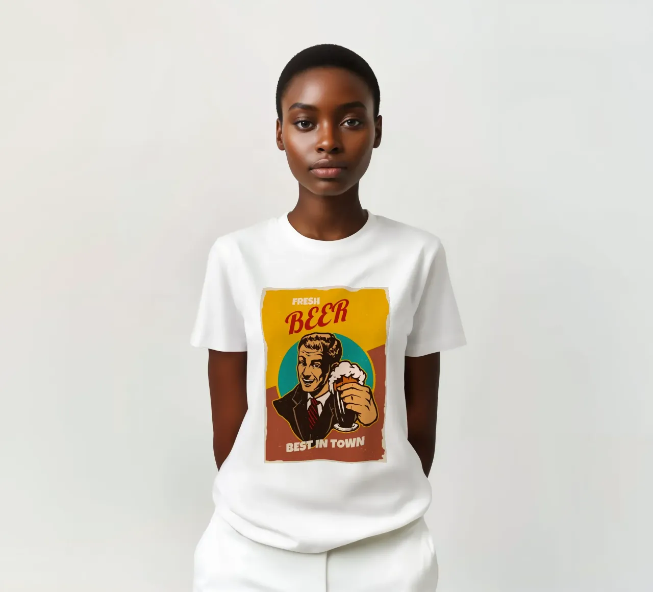 Das beste Bier der Stadt Kunstwerk T-Shirt von Jodie Art