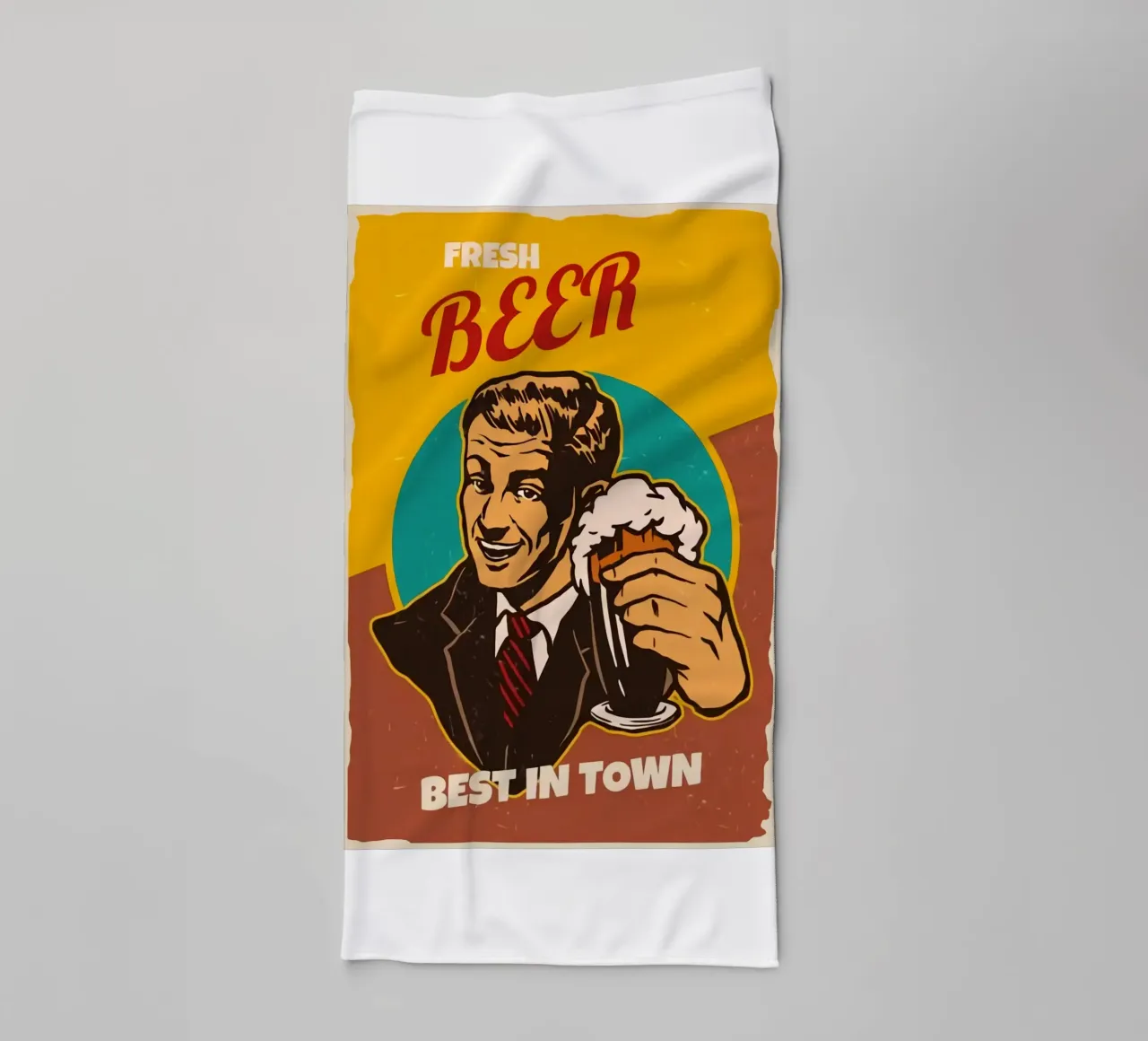 The Best Beer In Town Artwork towel by Jodie Art