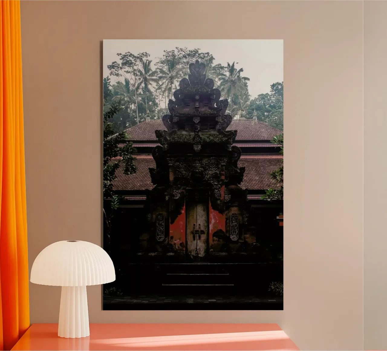 Bali Hindu Tempels & Palms alluminio dibond da Studio Nahili
