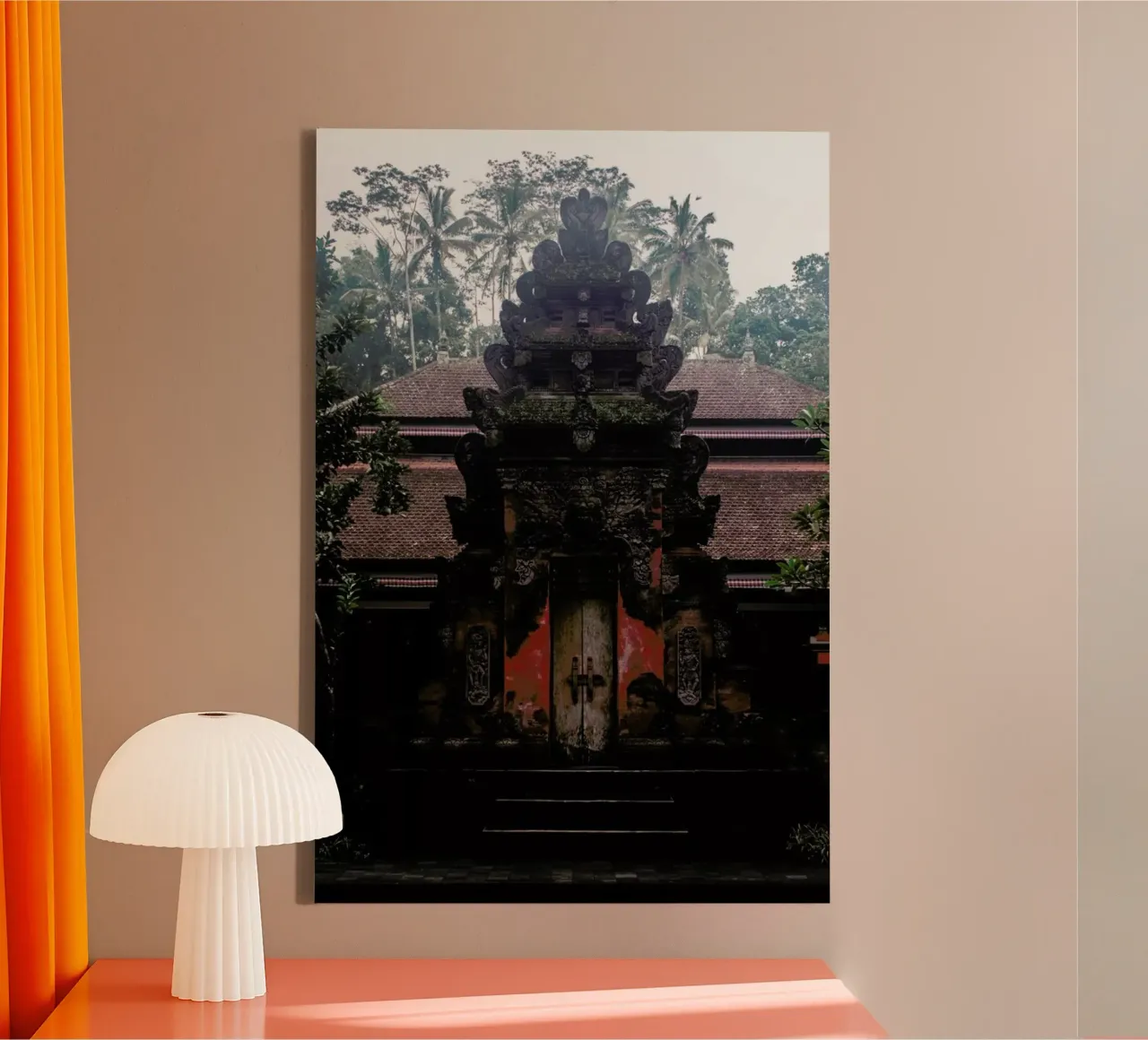 Bali Hindu Tempels & Palms tela con Cornice a cassetta da Studio Nahili