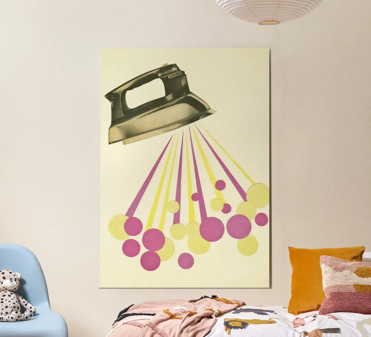 Dampfig Poster mit Holzrahmen von Cassia Beck Collage