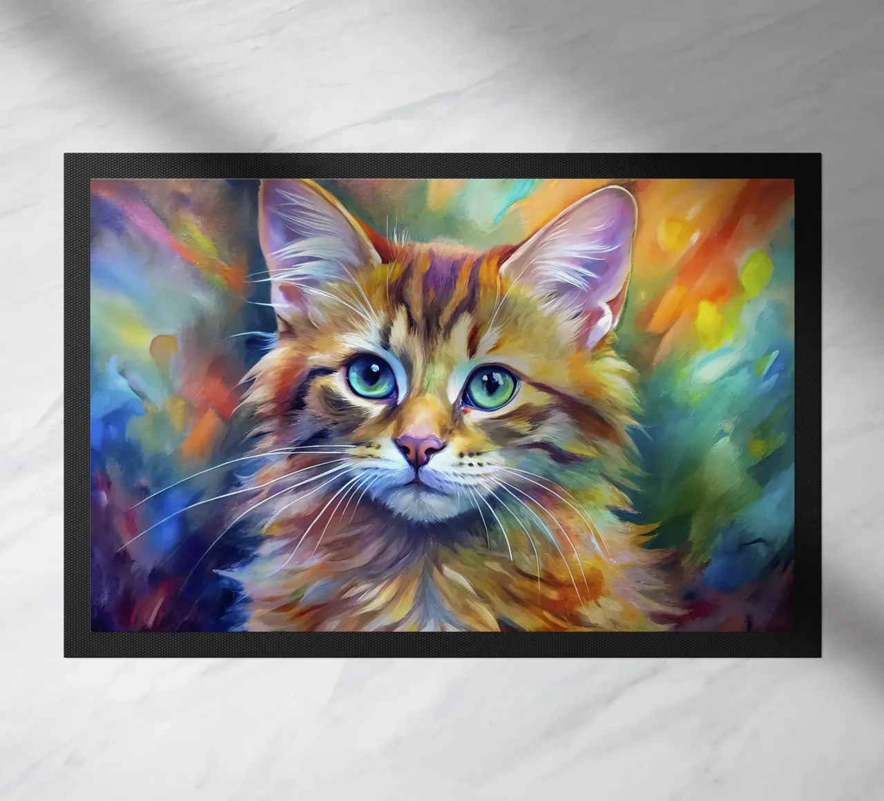 Gatto in acquerello zerbino da Point and Art