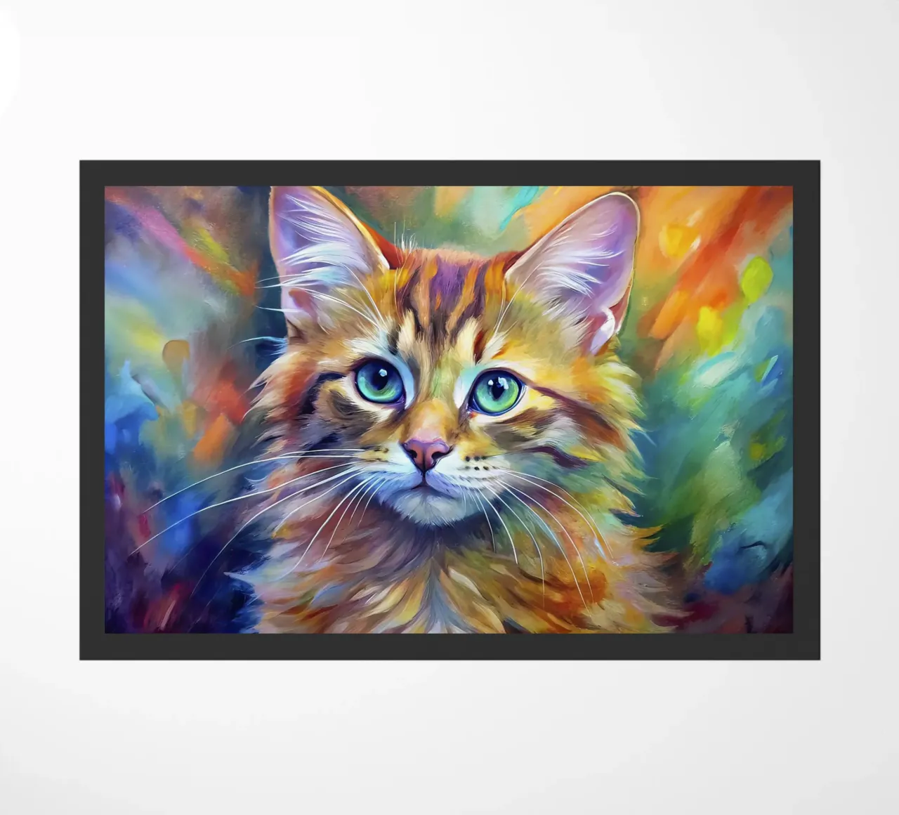 Gatto in acquerello zerbino da Point and Art