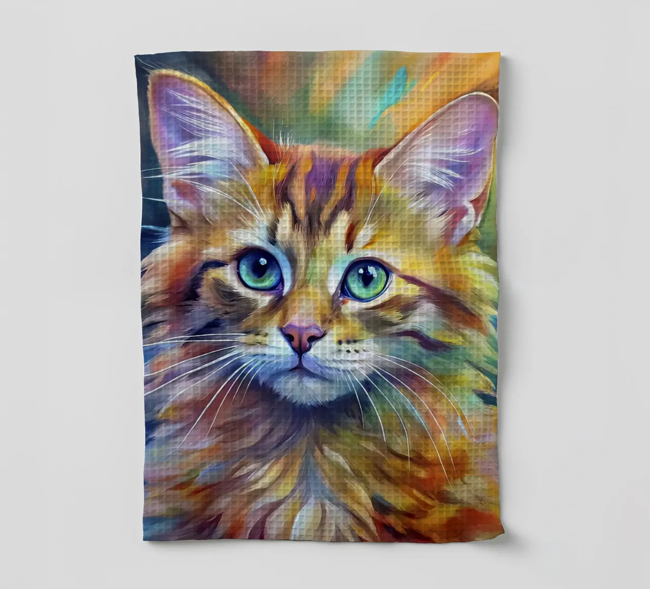 Gatto in acquerello canovaccio da cucina da Point and Art