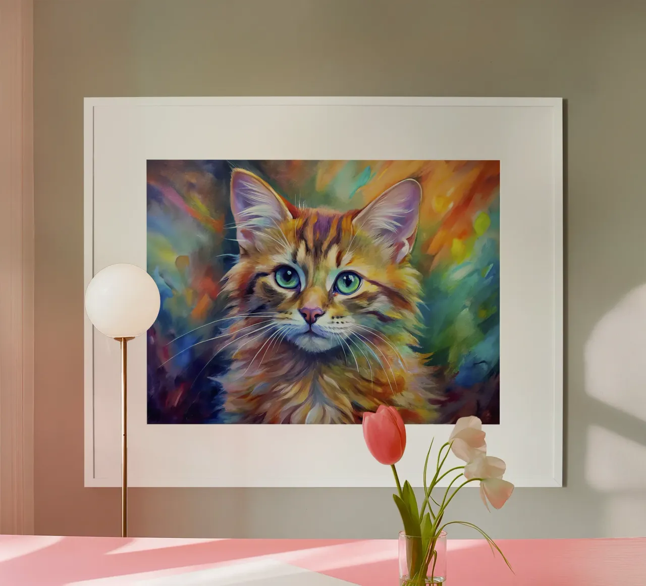 Gatto in acquerello poster da 🎨 Point and Art