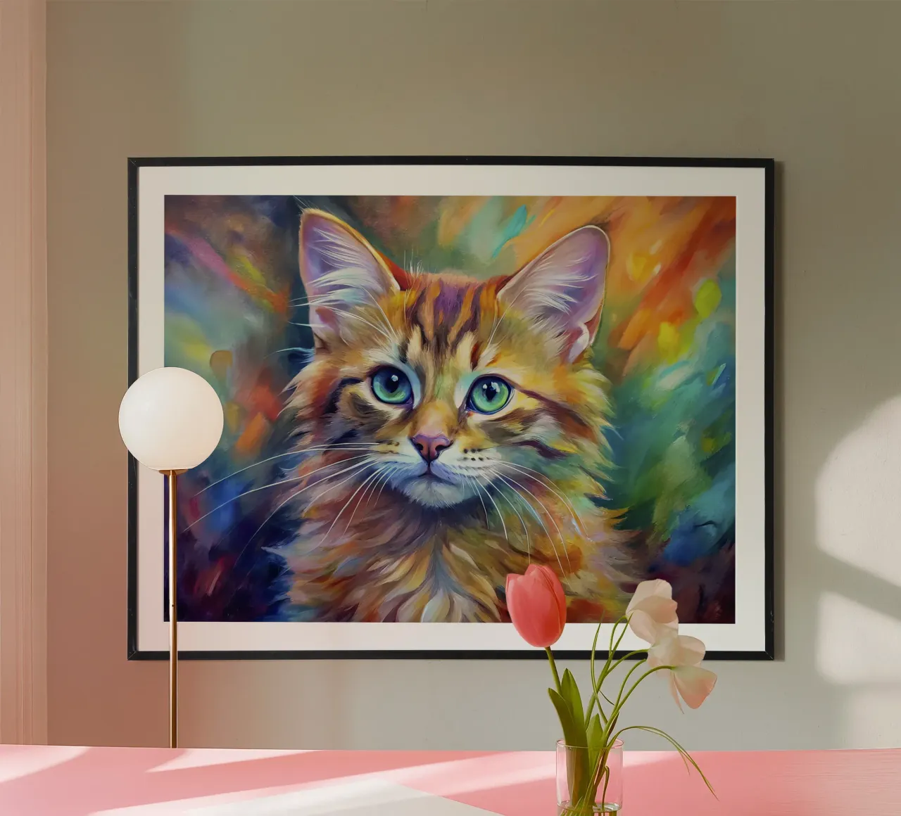 Gatto in acquerello poster da 🎨 Point and Art