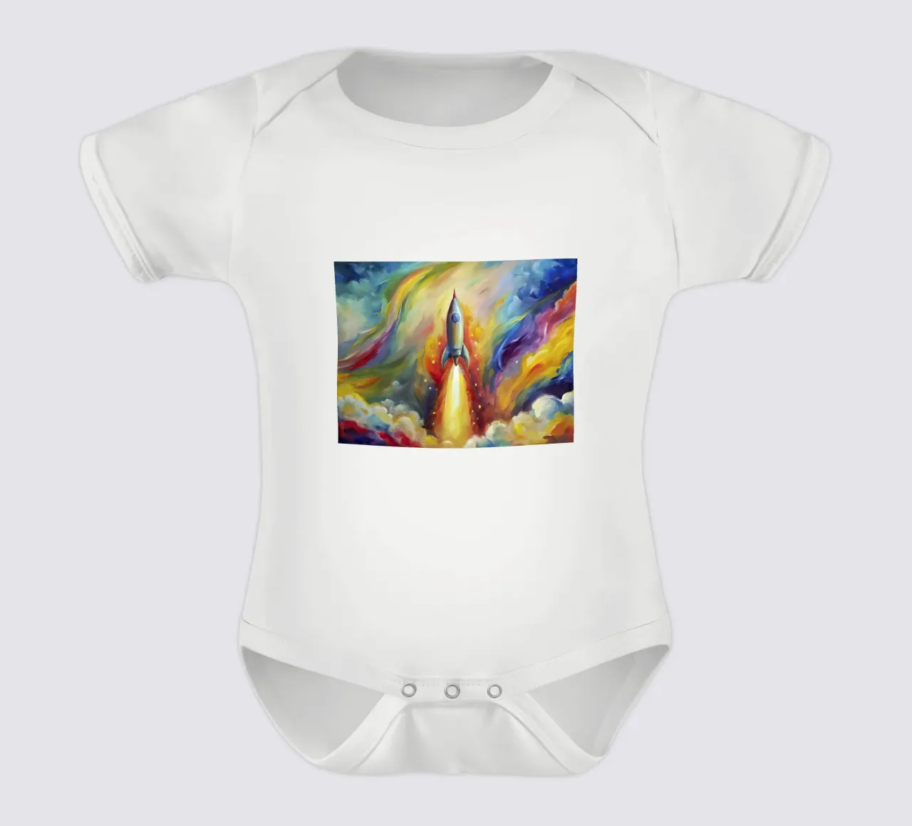 fusée spatiale body bébé de 🐹 BABY ART PRINTS
