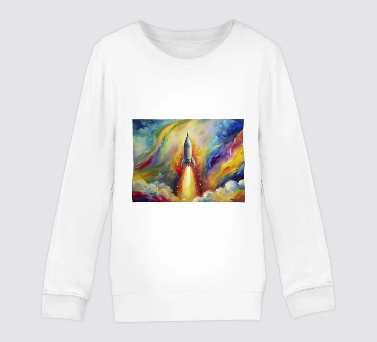 ruimteraket kinder sweatshirt van 🐹 BABY ART PRINTS