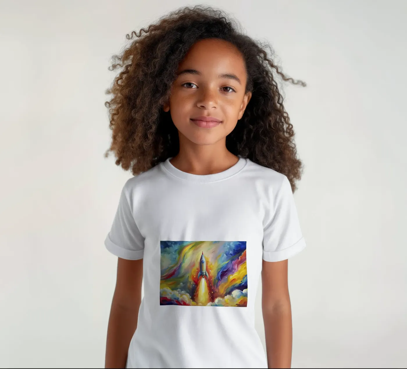 space rocket t-shirt bambini da 🐹 BABY ART PRINTS