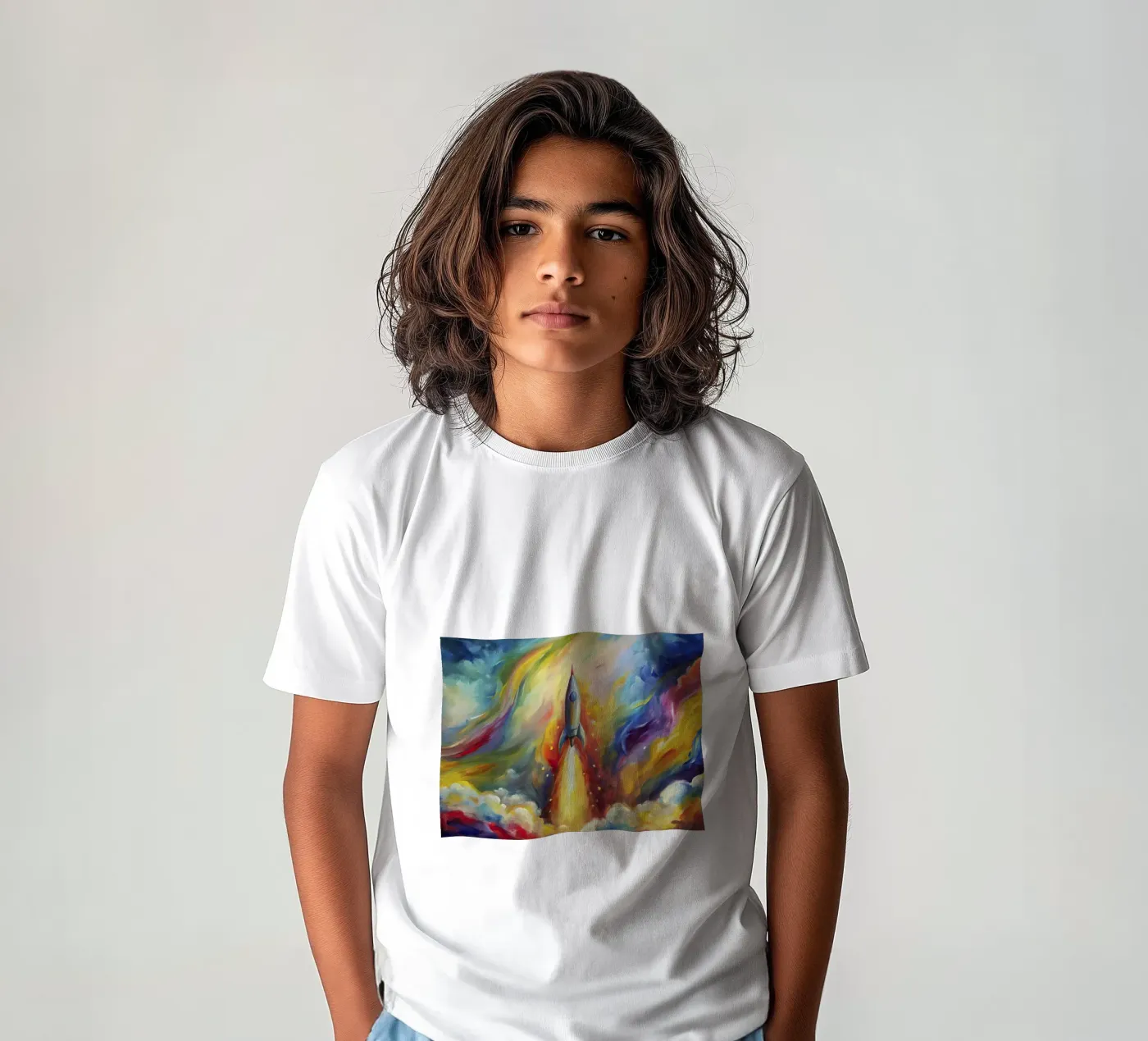 space rocket t-shirt bambini da 🐹 BABY ART PRINTS