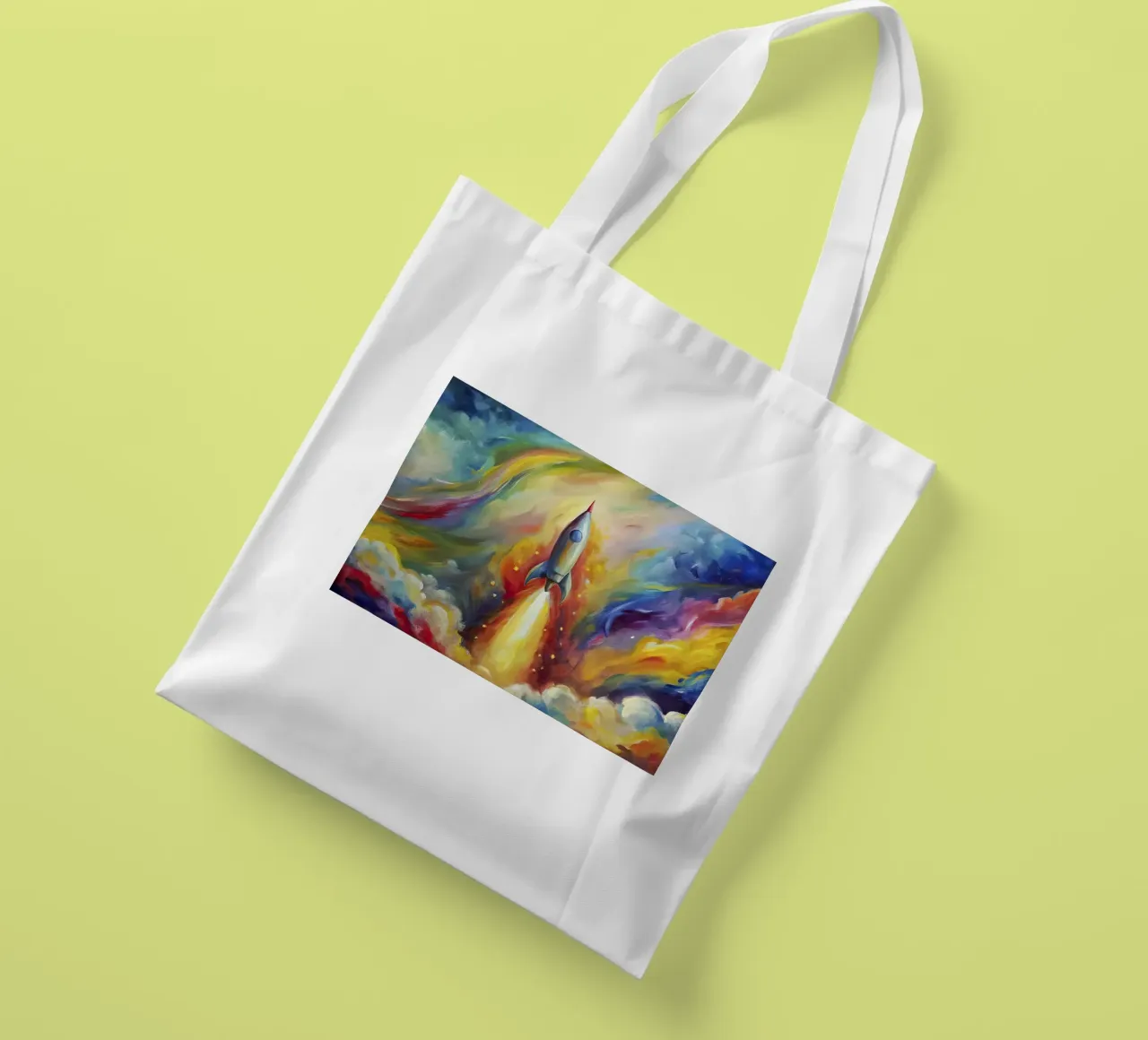 space rocket tote bag by 🐹 BABY ART PRINTS
