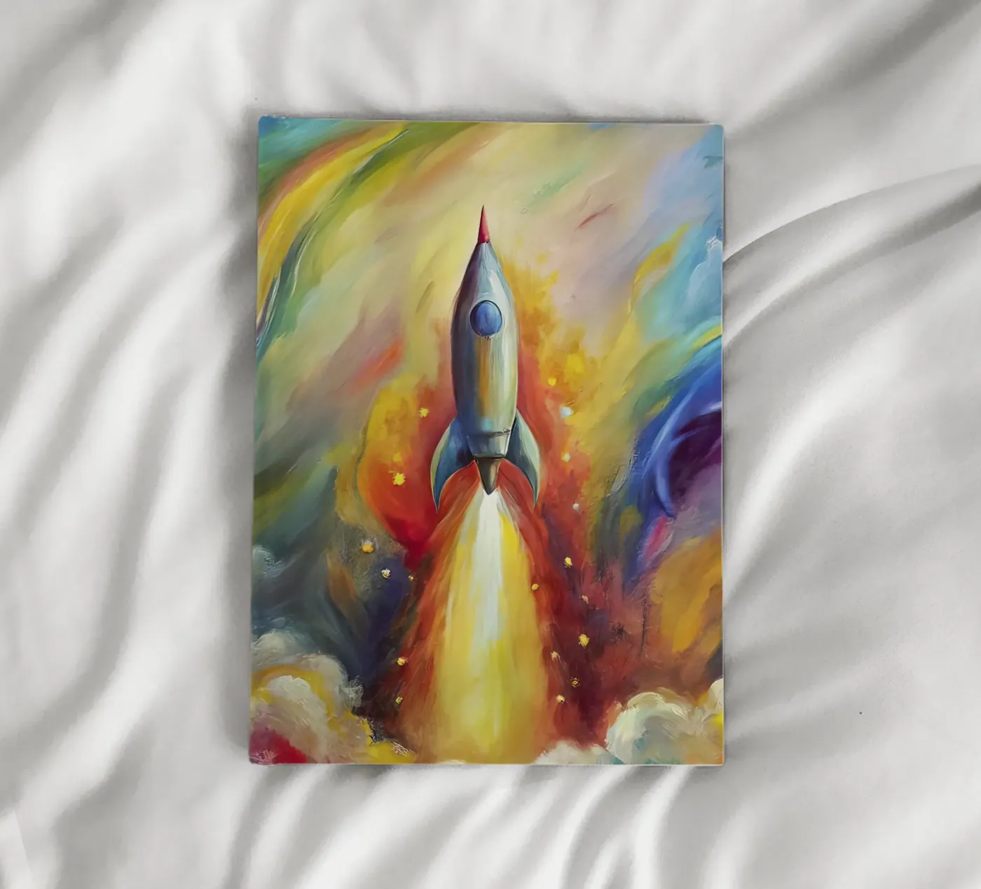space rocket notebook by 🐹 BABY ART PRINTS