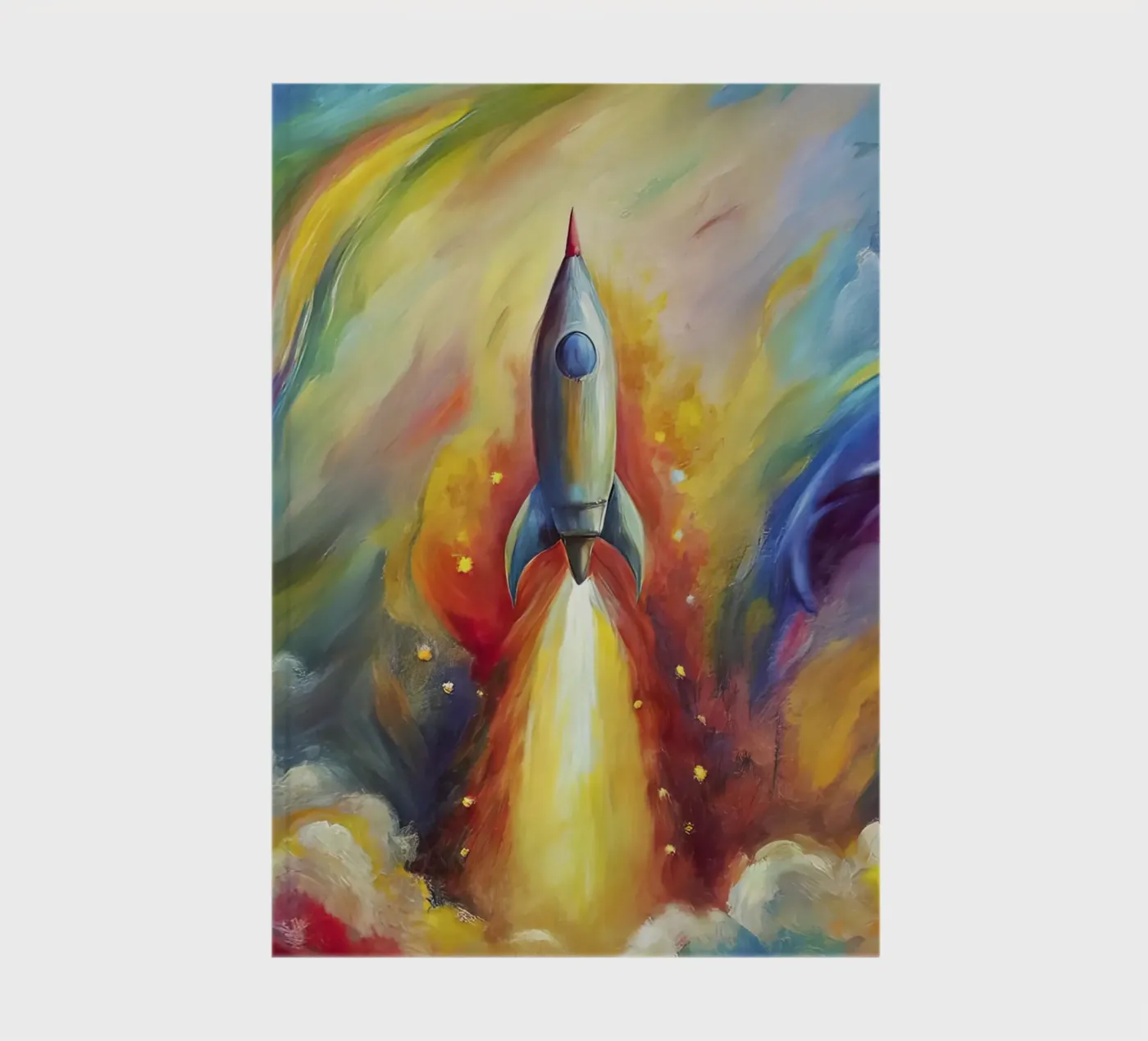 space rocket notebook by 🐹 BABY ART PRINTS