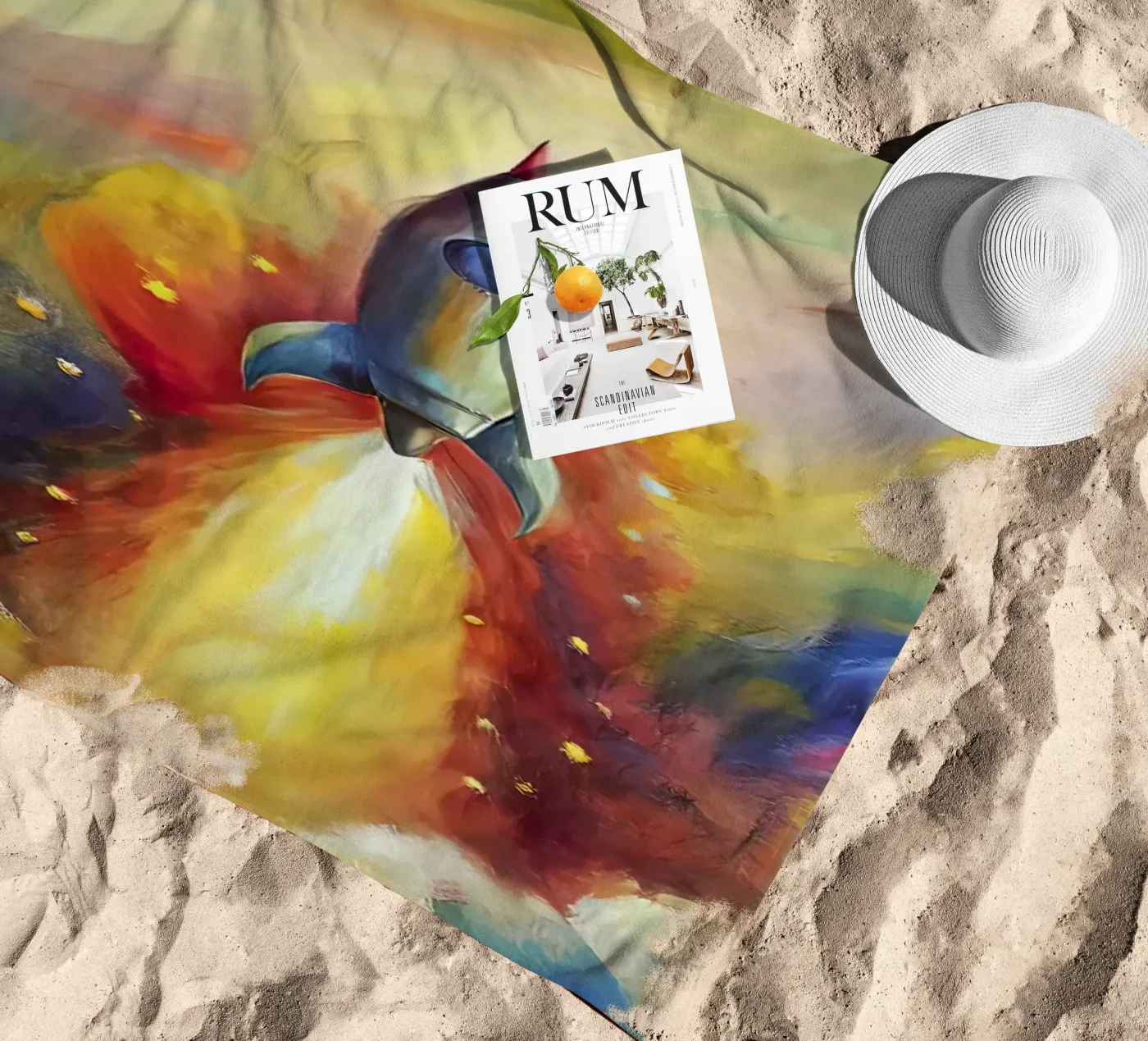 space rocket Strandtuch von 🐹 BABY ART PRINTS