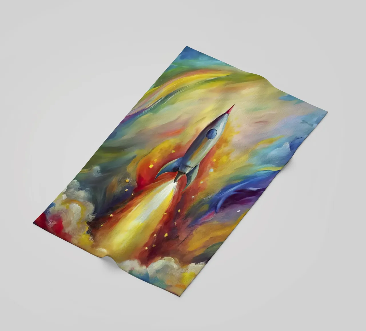 razzo spaziale telo mare da 🐹 BABY ART PRINTS