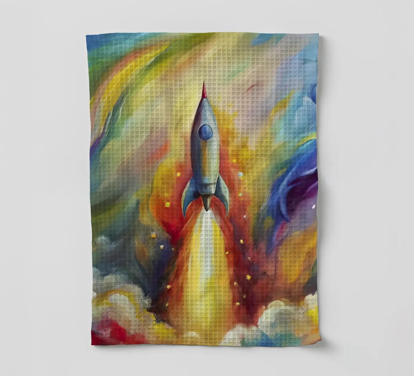 fusée spatiale torchon de 🐹 BABY ART PRINTS