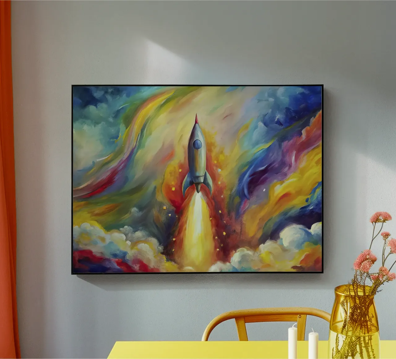 fusée spatiale plexiglas de 🐹 BABY ART PRINTS