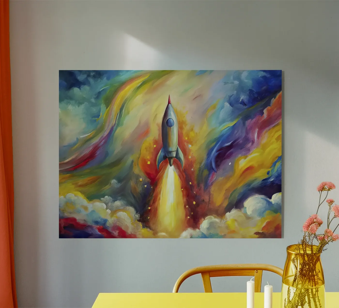 space rocket Acryl-Glas von 🐹 BABY ART PRINTS