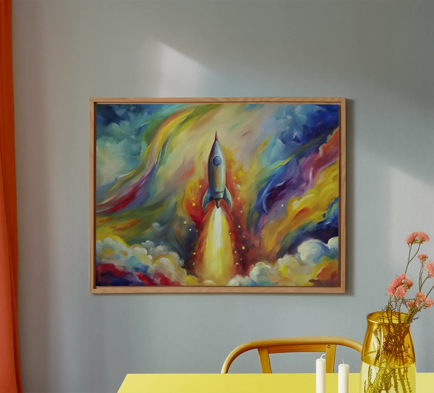 fusée spatiale panneau forex de 🐹 BABY ART PRINTS