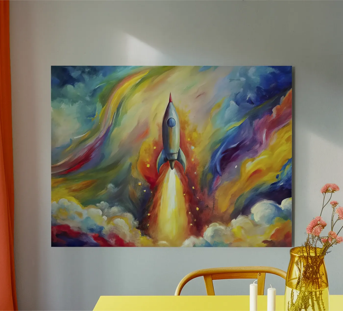 fusée spatiale panneau forex de 🐹 BABY ART PRINTS