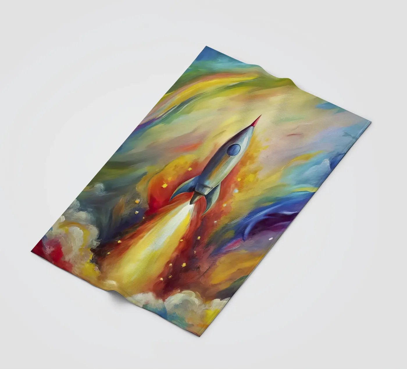 space rocket fleecedeken van 🐹 BABY ART PRINTS