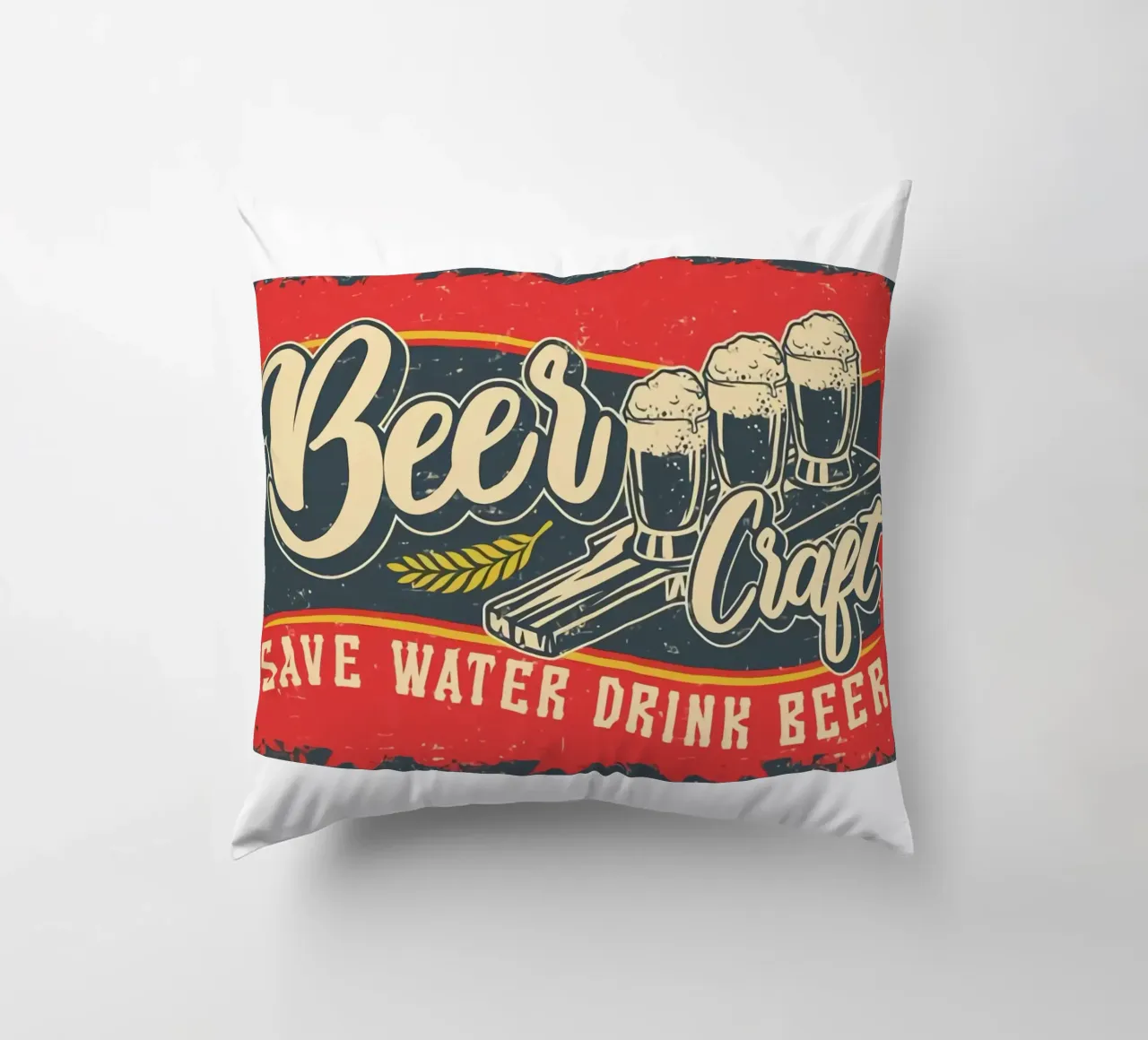 Poster "Salva l'acqua bevi la birra cuscino da Jodie Art