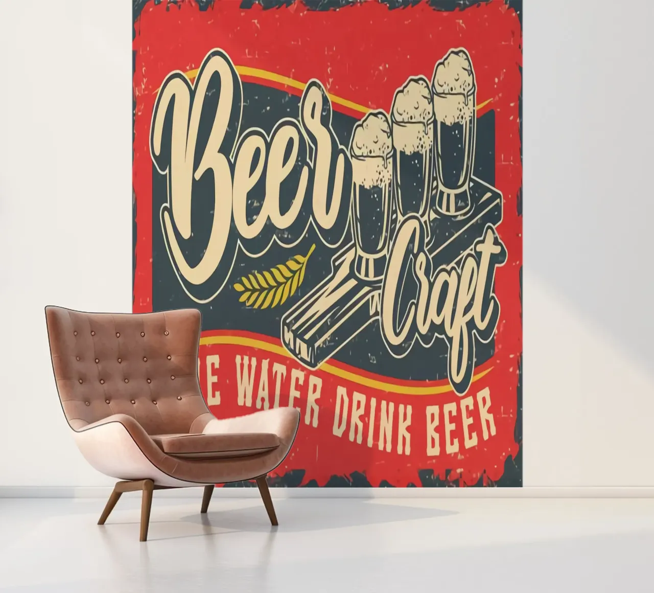 Save Water Drink Beer Poster photo wallpaper by Jodie Art