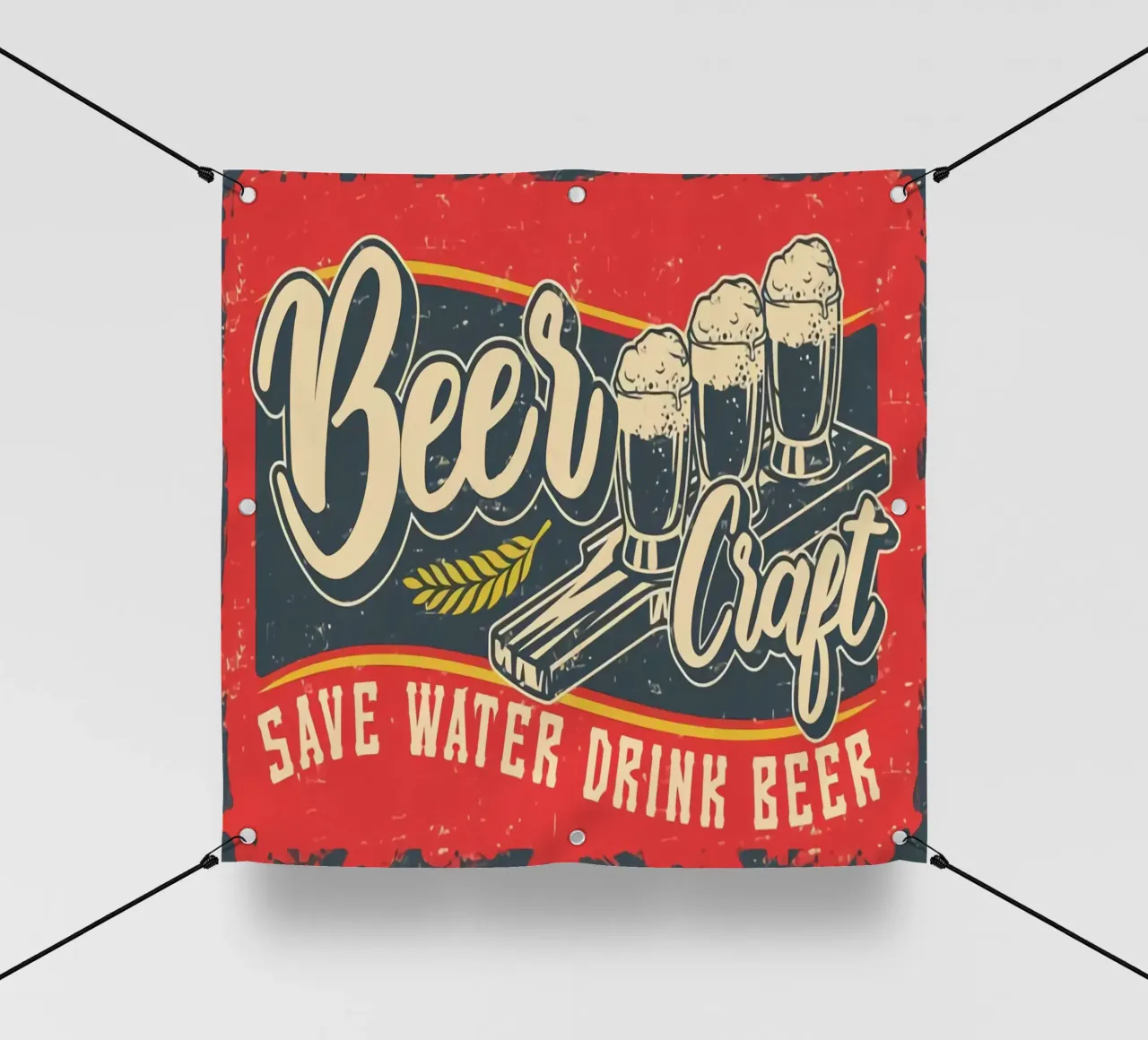 Poster "Salva l'acqua bevi la birra telo in pvc da Jodie Art