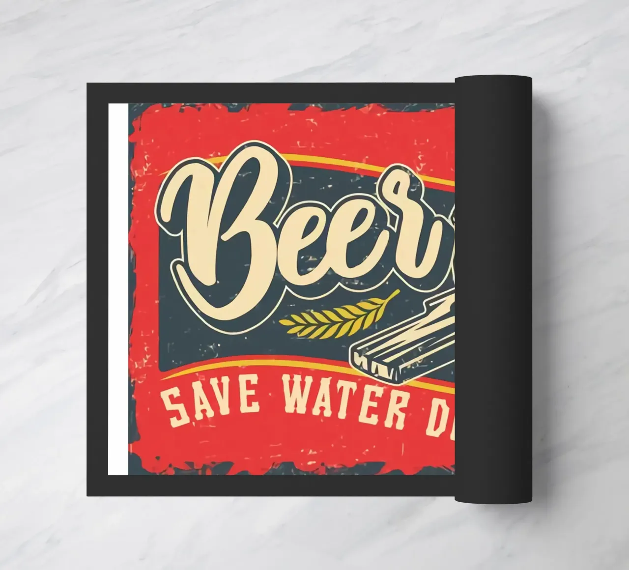 Poster "Salva l'acqua bevi la birra zerbino da Jodie Art