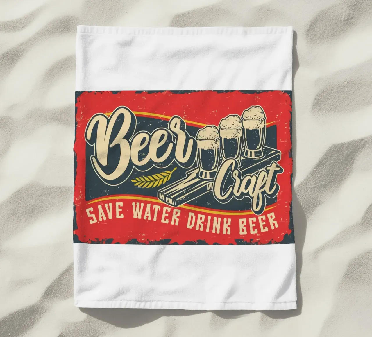 Poster "Salva l'acqua bevi la birra telo mare da Jodie Art