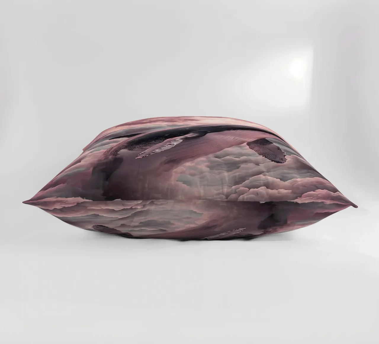 Whale in the Clouds with Moon decorative cushion by 🎁 ARTVI-SHOP