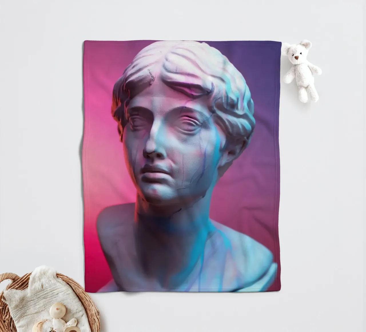 artistic past #3 fleece blanket by rafael campezato