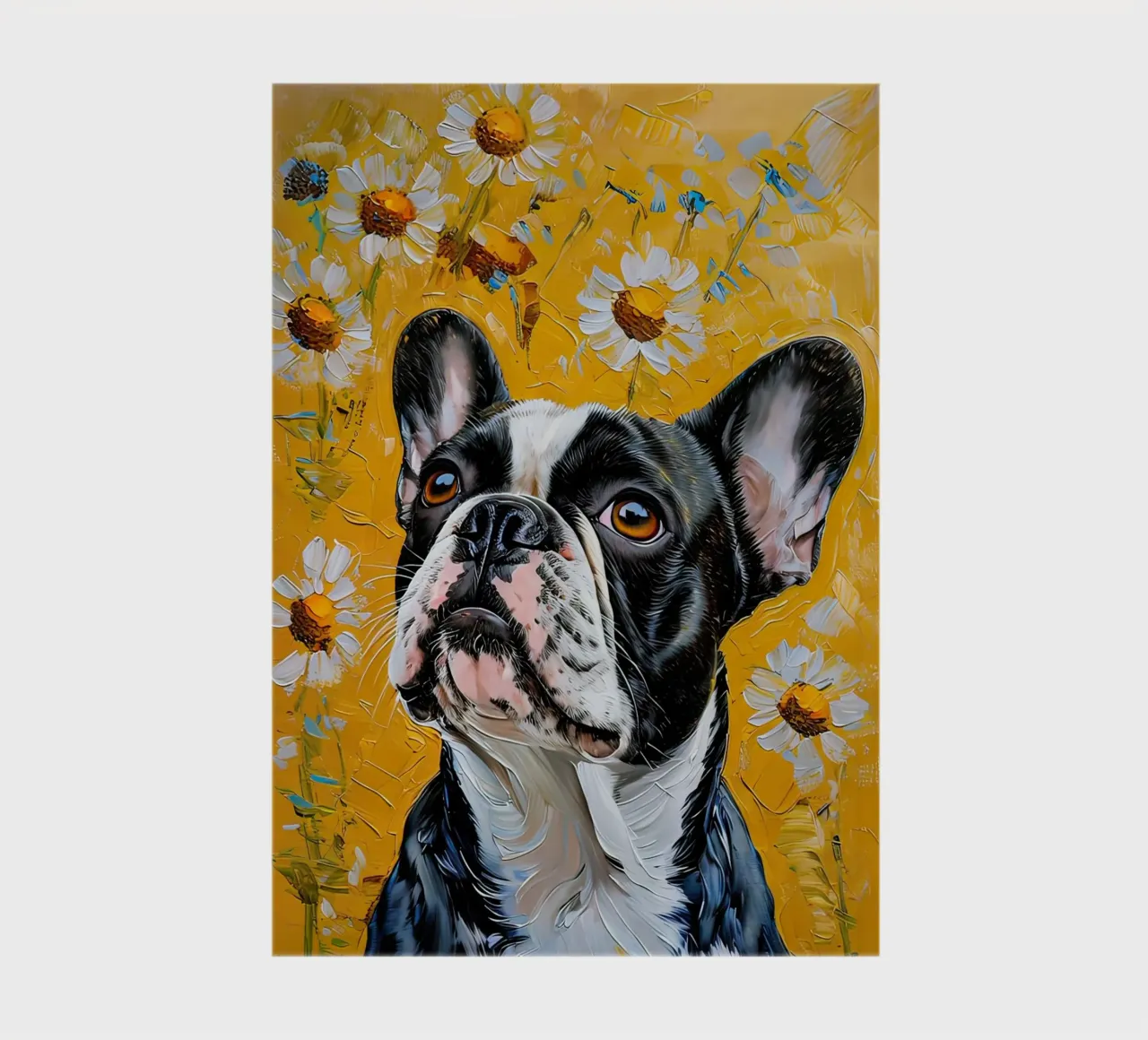 Bulldog francese in campo Daisy Pittura diario da 🎨 Point and Art