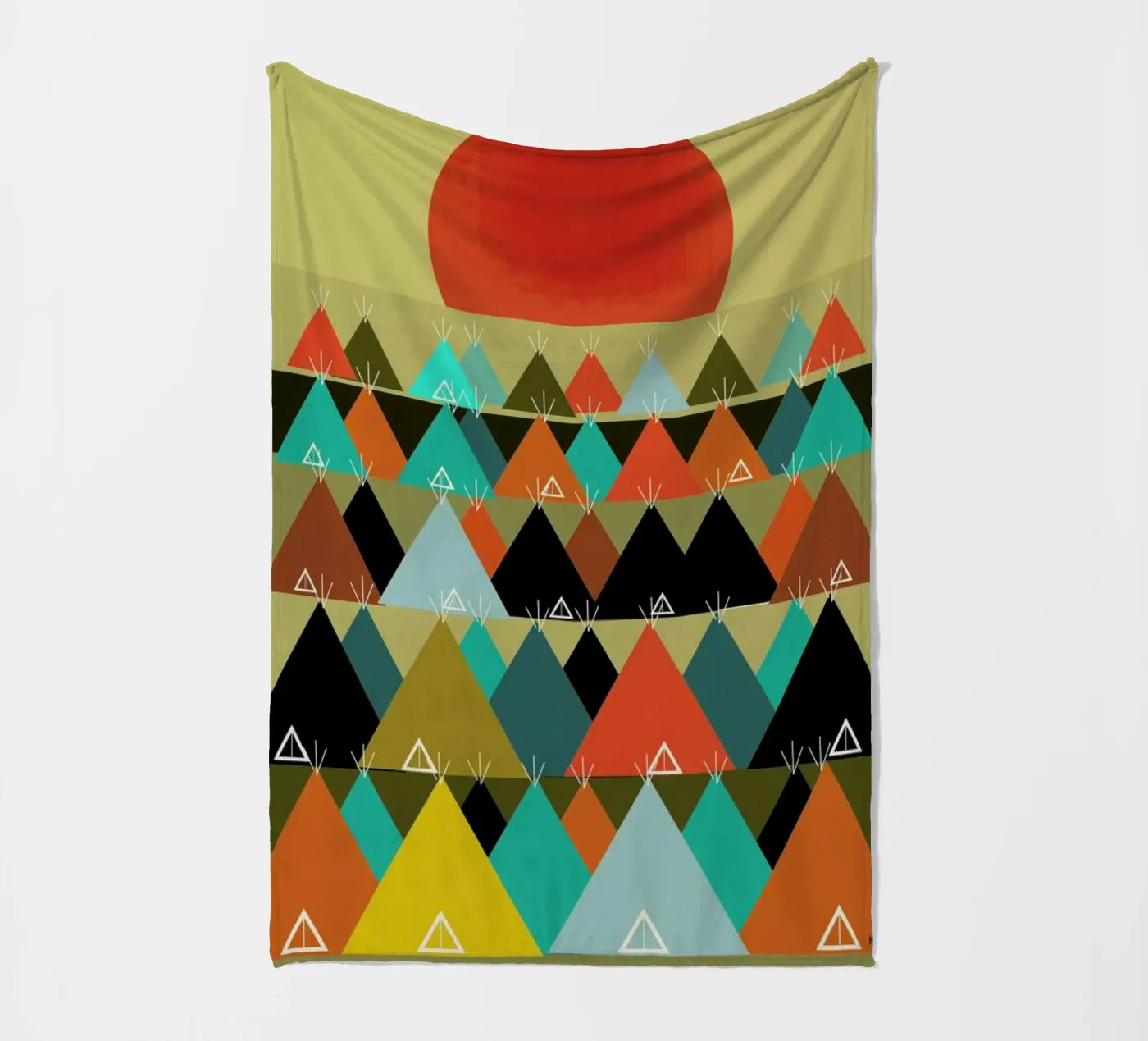 tipi moon fleecedeken van Brian Buckley